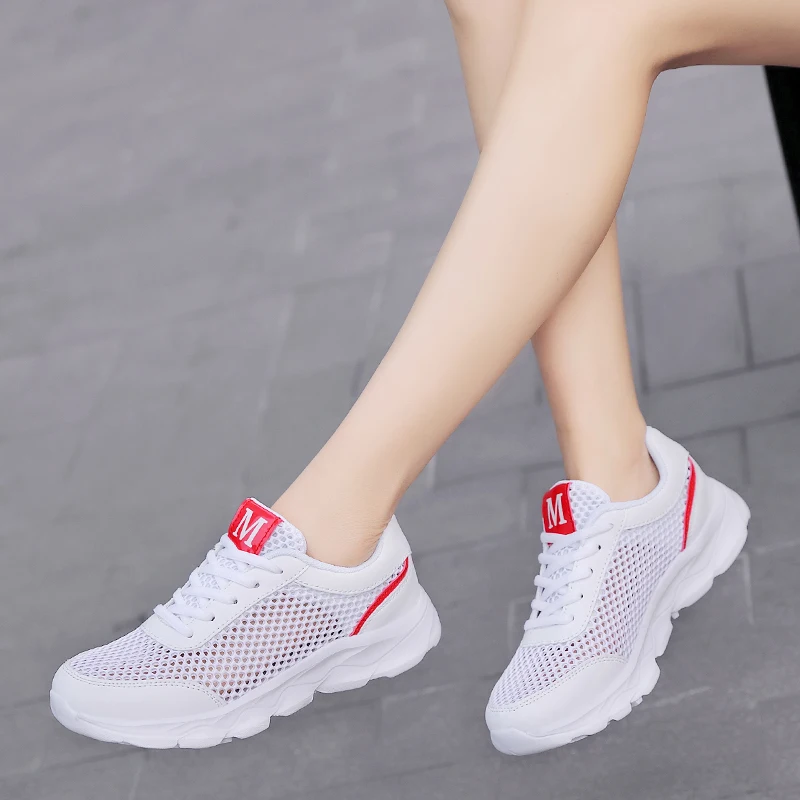 

Women's Walking Running Sports Shoes Super Breathable Female Students Comprehensive Trainers White Black Tennis Casual Sneakers