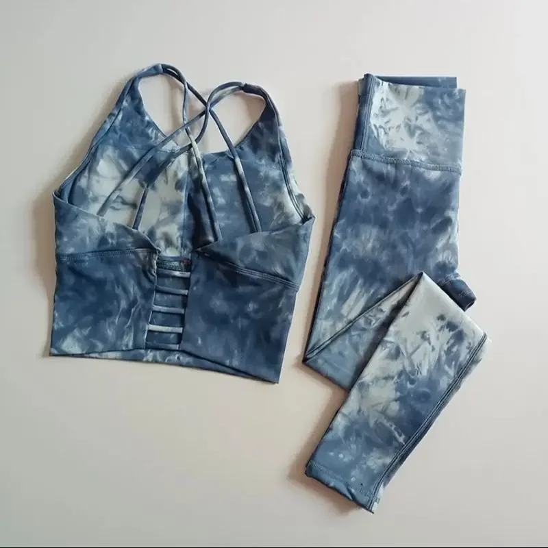 المرأة عالية الخصر الورك رفع سلس مقاعد يوجا التعادل صبغ الرياضة اللياقة البدنية تجريب الصالة الرياضية طماق مع الجمال الظهر الصدرية الدعاوى