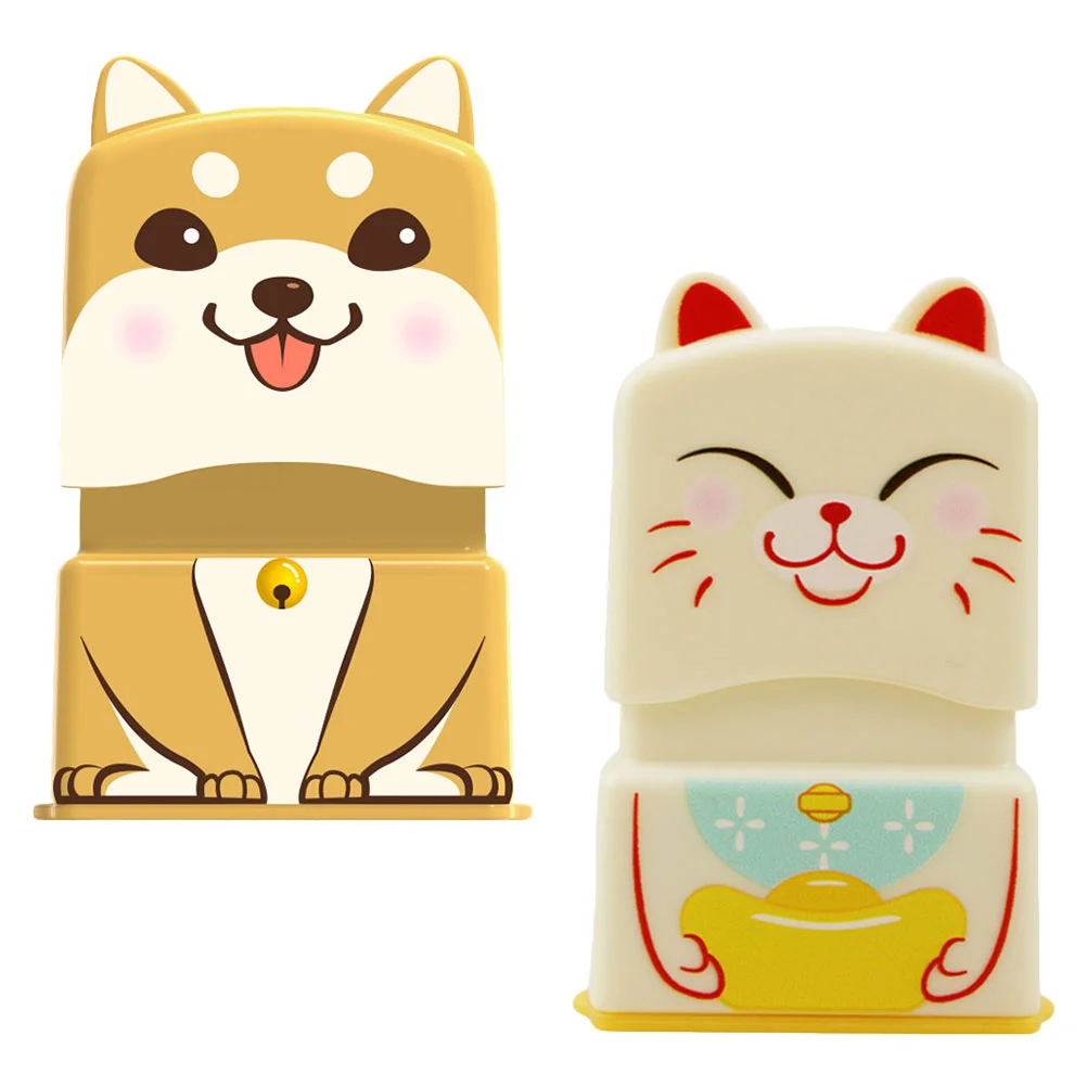 2 Pcs Animal Clothes Seal Toddler Toys Cartoon Stickers for Kids Plastic Seals Lovely Stamper