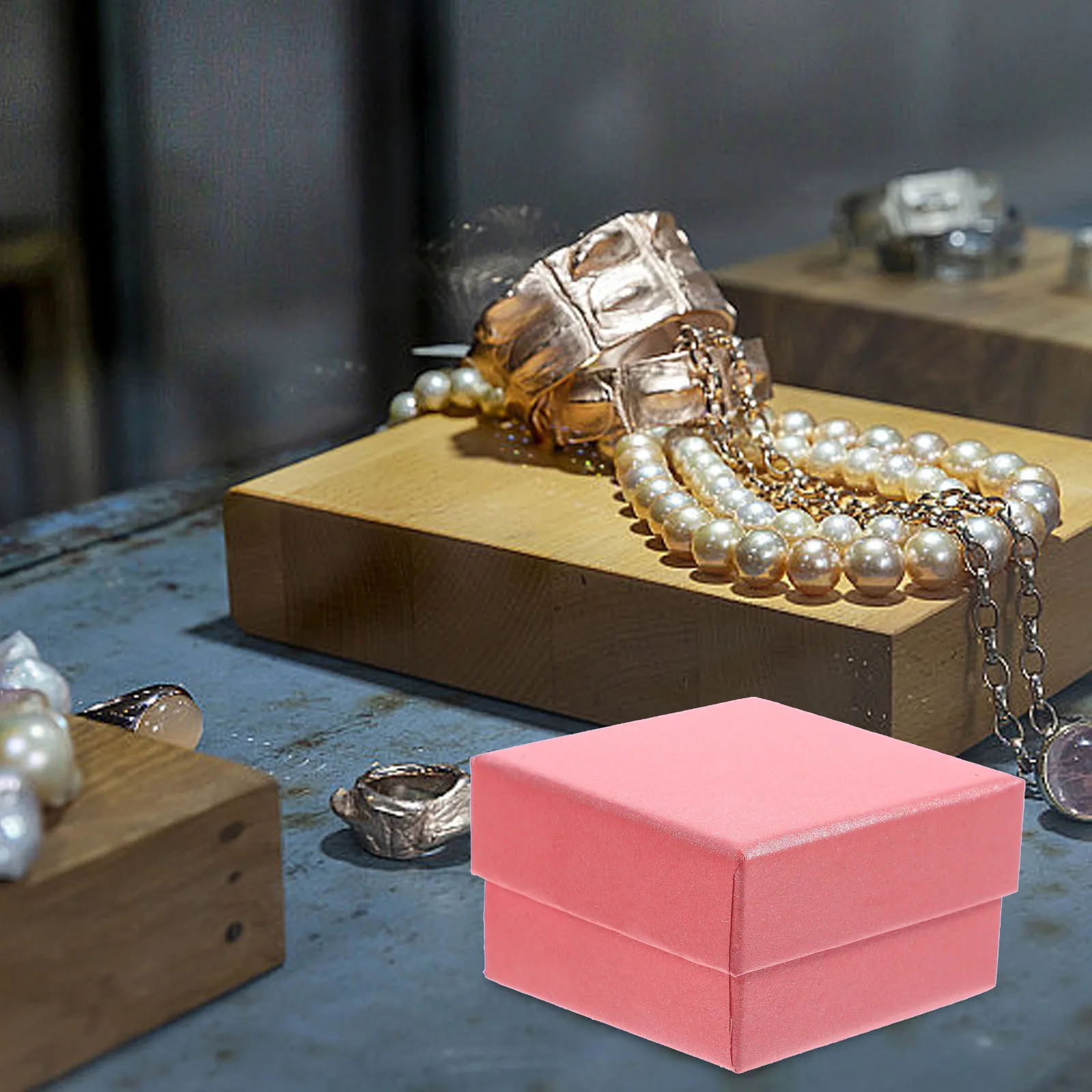 

10Pcs Jewelry Gift Boxes Small Lightweight Jewelry Case with Removable Black Sponge Pad for Earrings Ring Necklace Storage