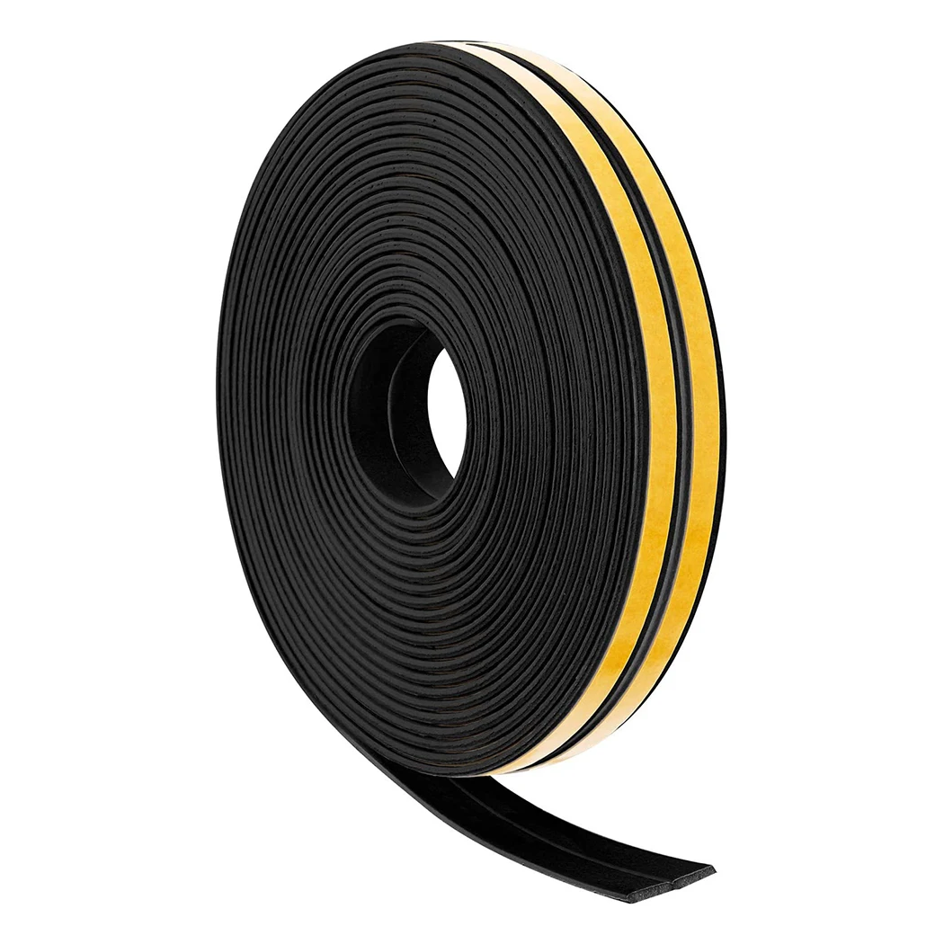 PVC Meter Foam Seal Strip 1-2mm Noise 5 Meters Door Excluder Insulation Rubber Tape Weather Window High Quality