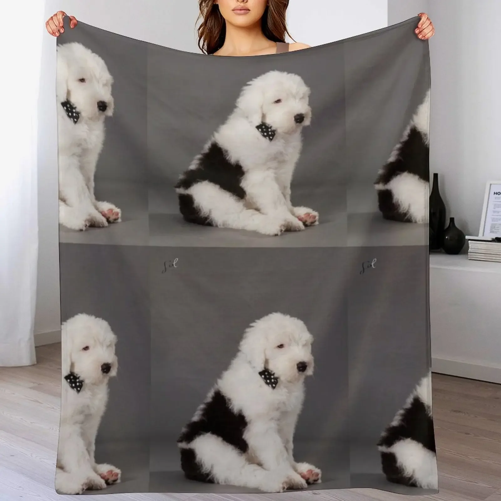 

Old English Sheepdog Throw Blanket blankets and throws funny gift Decorative Throw Giant Sofa Blankets