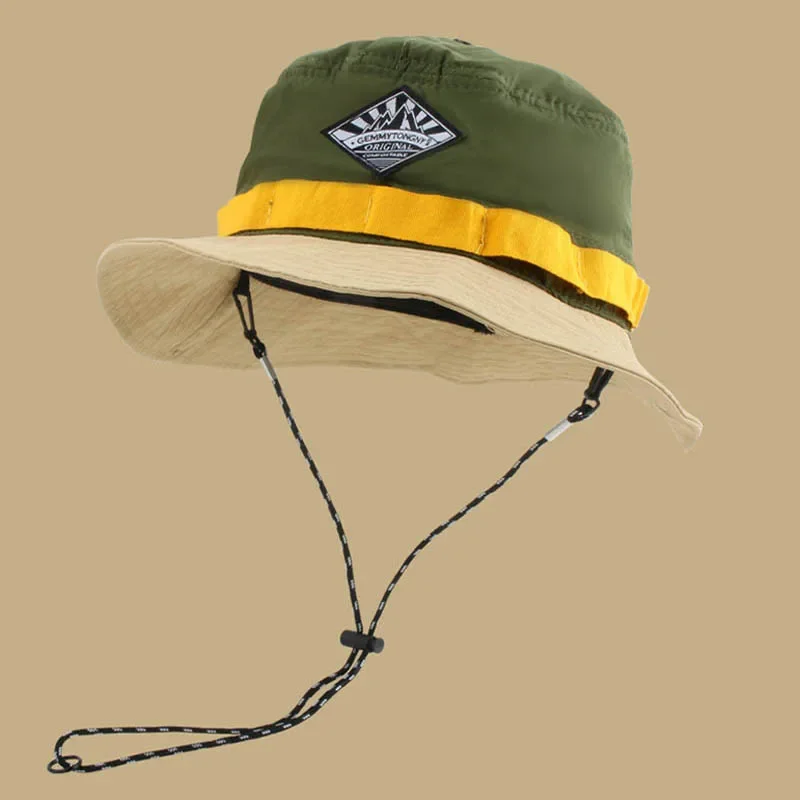 Japanese Contrasting Color Quick-drying Bucket Hats Women Spring and Summer Outdoor Sunscreen Mountaineering Leisure Basin Cap