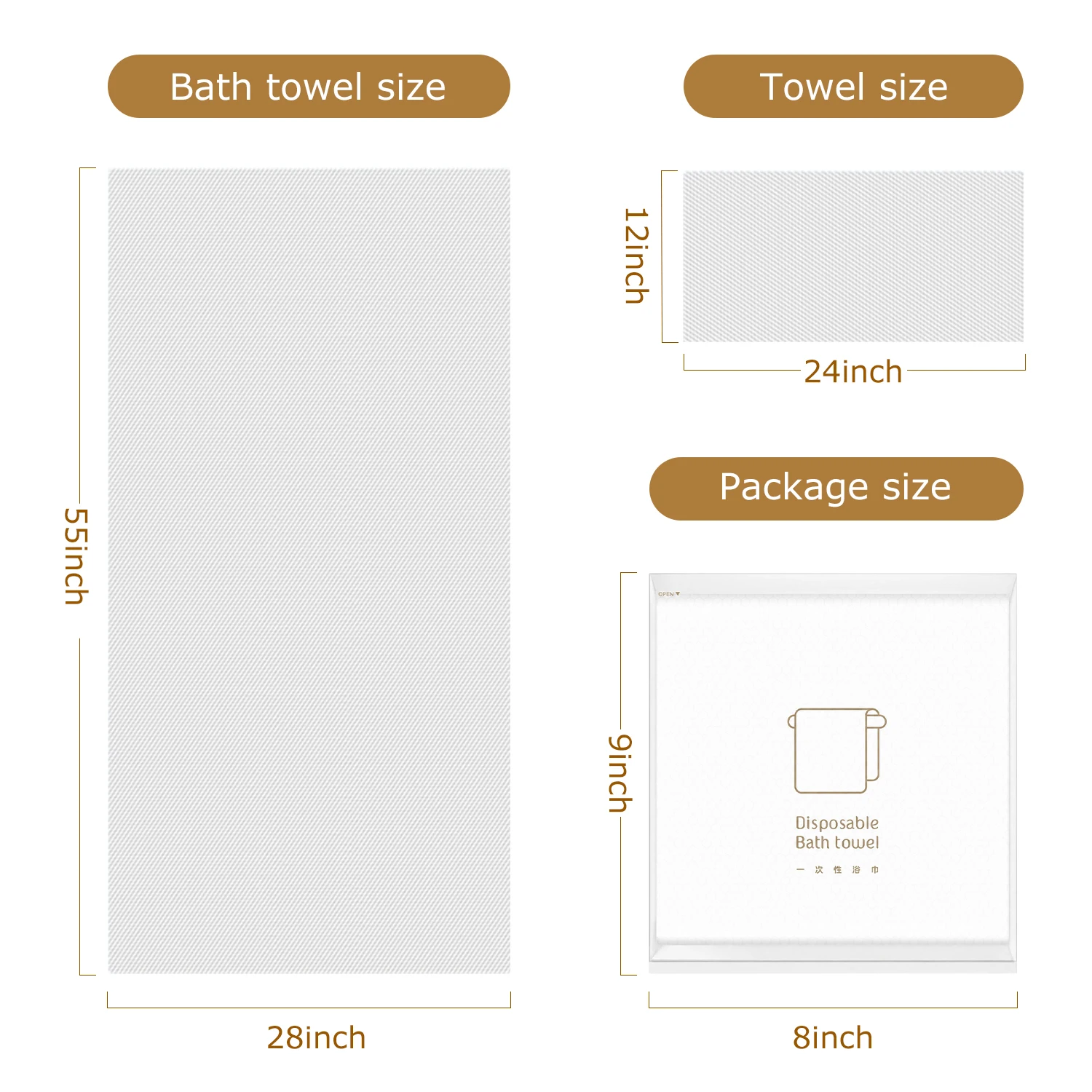 Large 70x140 Disposable Bath Towel Portable Travel Compressed Thickened Cotton Individually Packed Hotel Quality Bath Towel