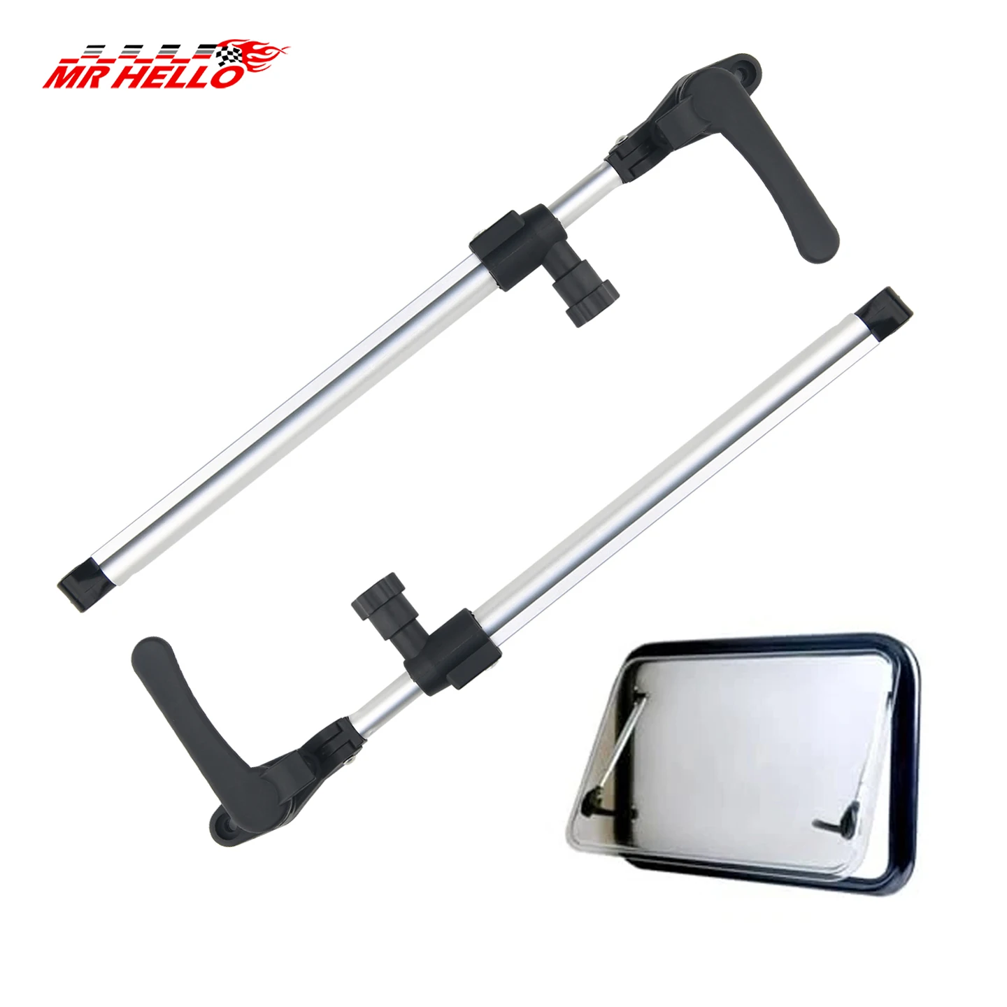 

2 шт. опорный стержень для окна автофургона 310‐435 мм телескопический алюминиевый сплав для прицепа на колесах