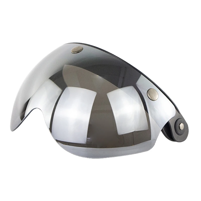 3-snap Bubble Shield Visor Open Face Helmet Sunglasses Visor with Colorful Helmet Lens Face Lens for Motorcycle Riding