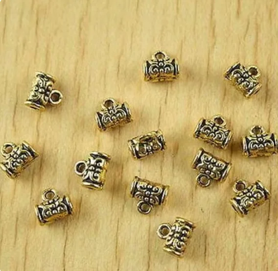 

20pcs 7.3x7.0mm hole 1.8mm dark gold small charms HWH2218