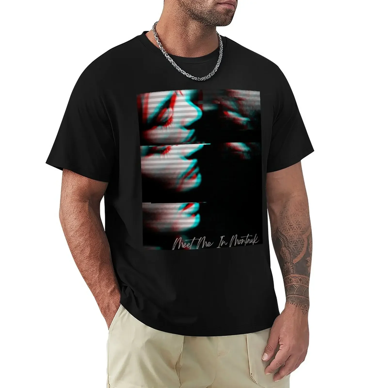 Poster of the movie Eternal Sunshine of the Spotless Mind with glitch effect. T-Shirt oversizeds fruit of the loom mens t shirts