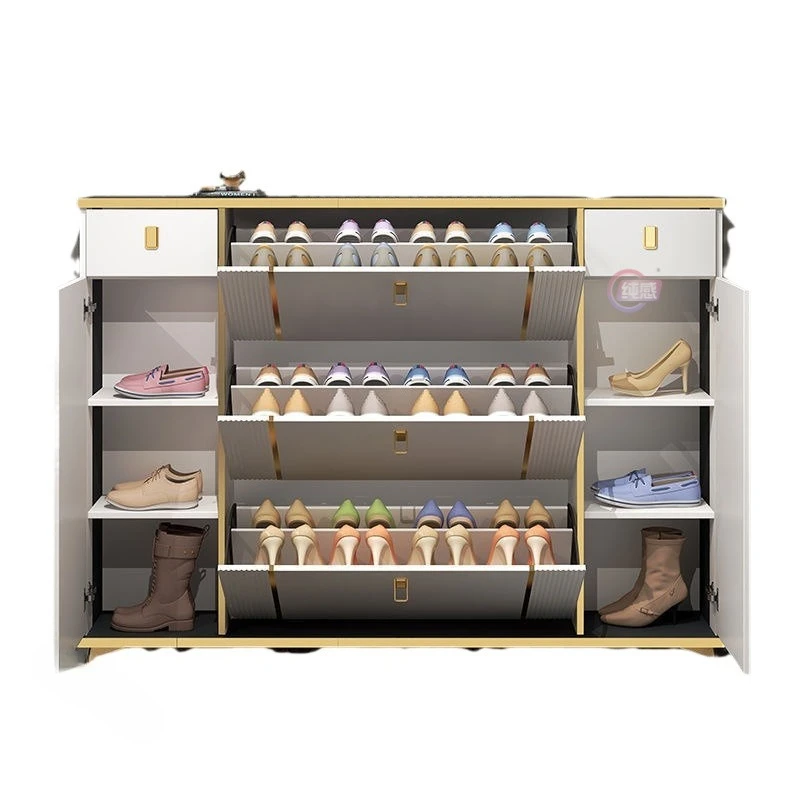 

Ultra-thin shoe cabinet, household door, tipping bucket cabinet