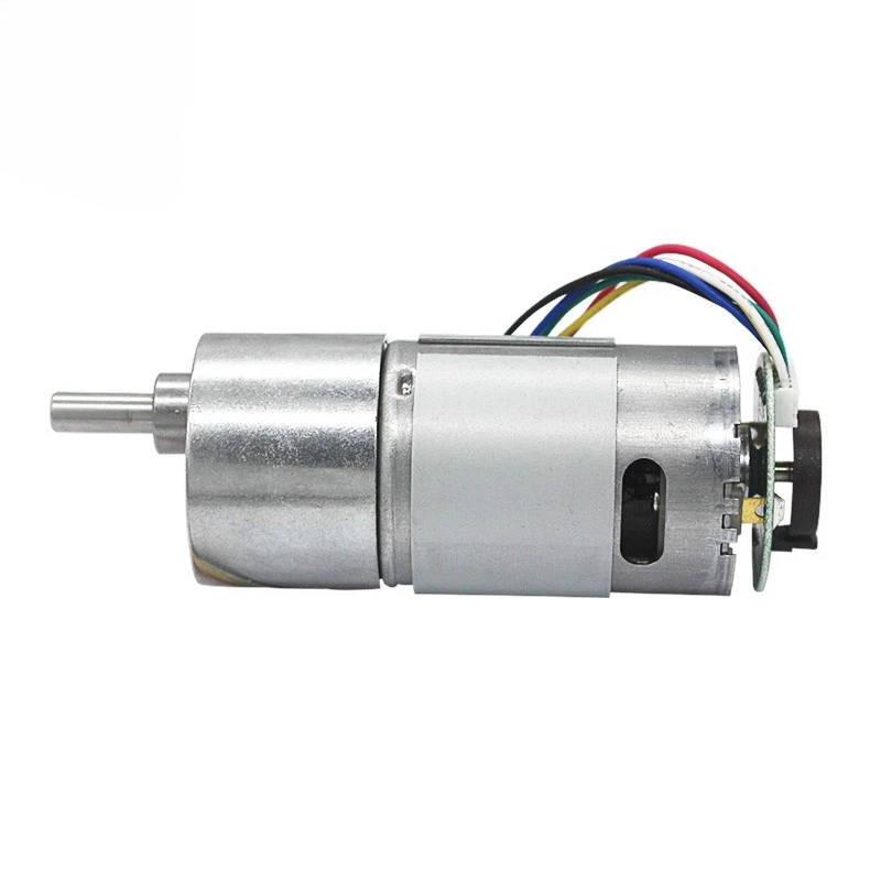 

DC 6V/12V/24V High Torque Gear Box Electric Motor Shaft 6mm Standard Type Permanent Magnet Gear Motors Hall Encoder 4-500RPM