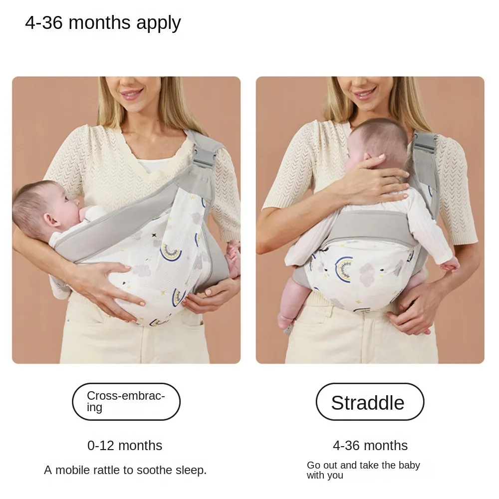 

Breathable Baby Wrap Carrier Newborn Front Holding Infant Kangaroo Bag Infant Backpacks Horizontal Holding Type Mesh