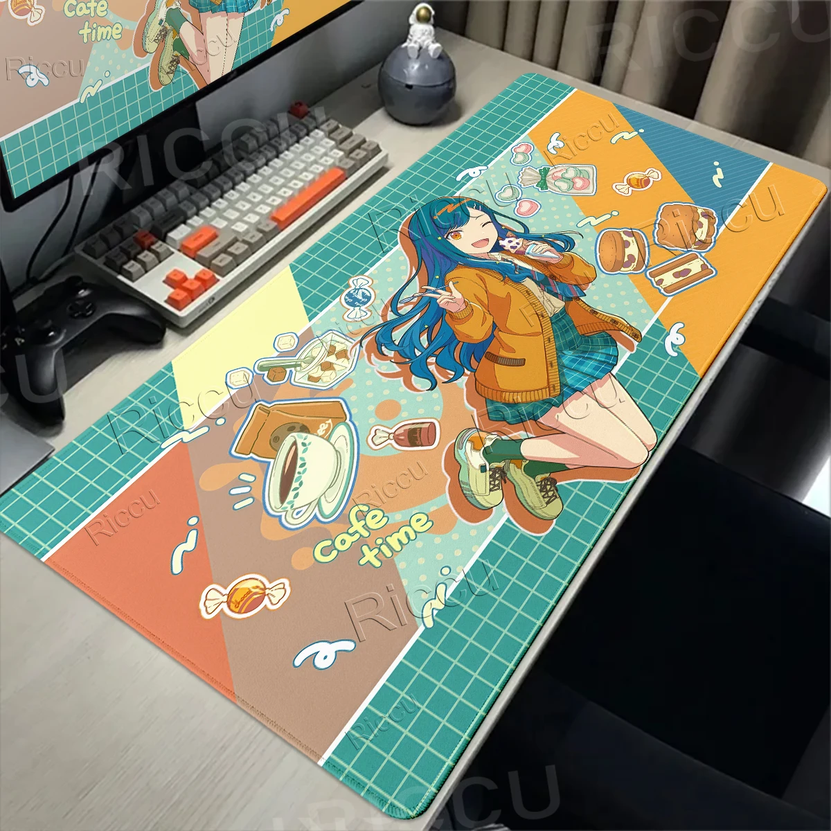 

Deskpads Project Sekai Colorful Stage Nightcord Extended Mousepad Lockedge Aesthetics Computer Laptop Non-slip Keyboard Desk Mat