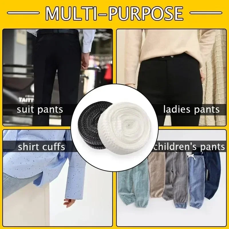 Self-Adhesive Pant Edge Shorten Paste Tape Iron-On Patch Hem for Pants Trousers Shorten Repair Fabric DIY Clothing Sewing Tools