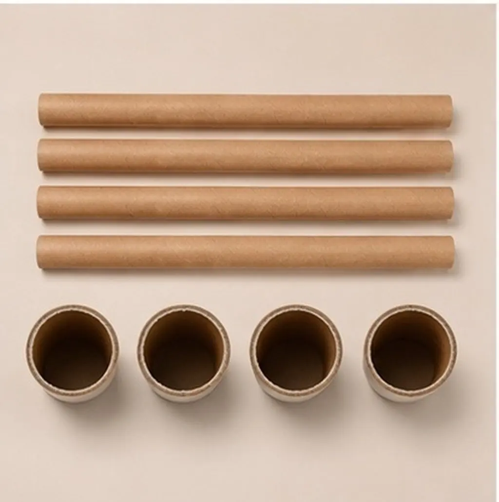 4Pcs Kraft Paper Mailing Tubes Round Craft Poster Mailer Tube 19.7x1.1 Inch Document Storage Postal Tube Shipping