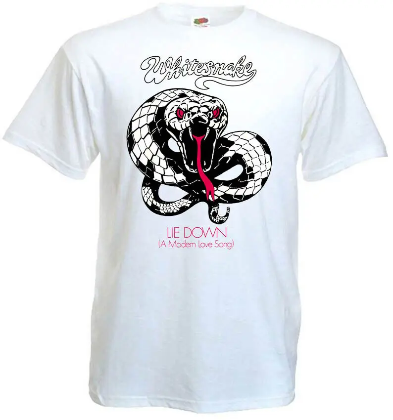 Whitesnake Lie Down T Shirt White Hard Rock Band All Sizes S 5Xl