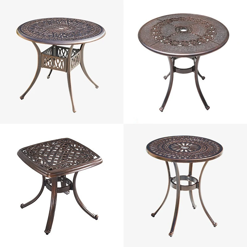 Table and chair combination indoor sun room open-air garden balcony small coffee tea wrought iron round