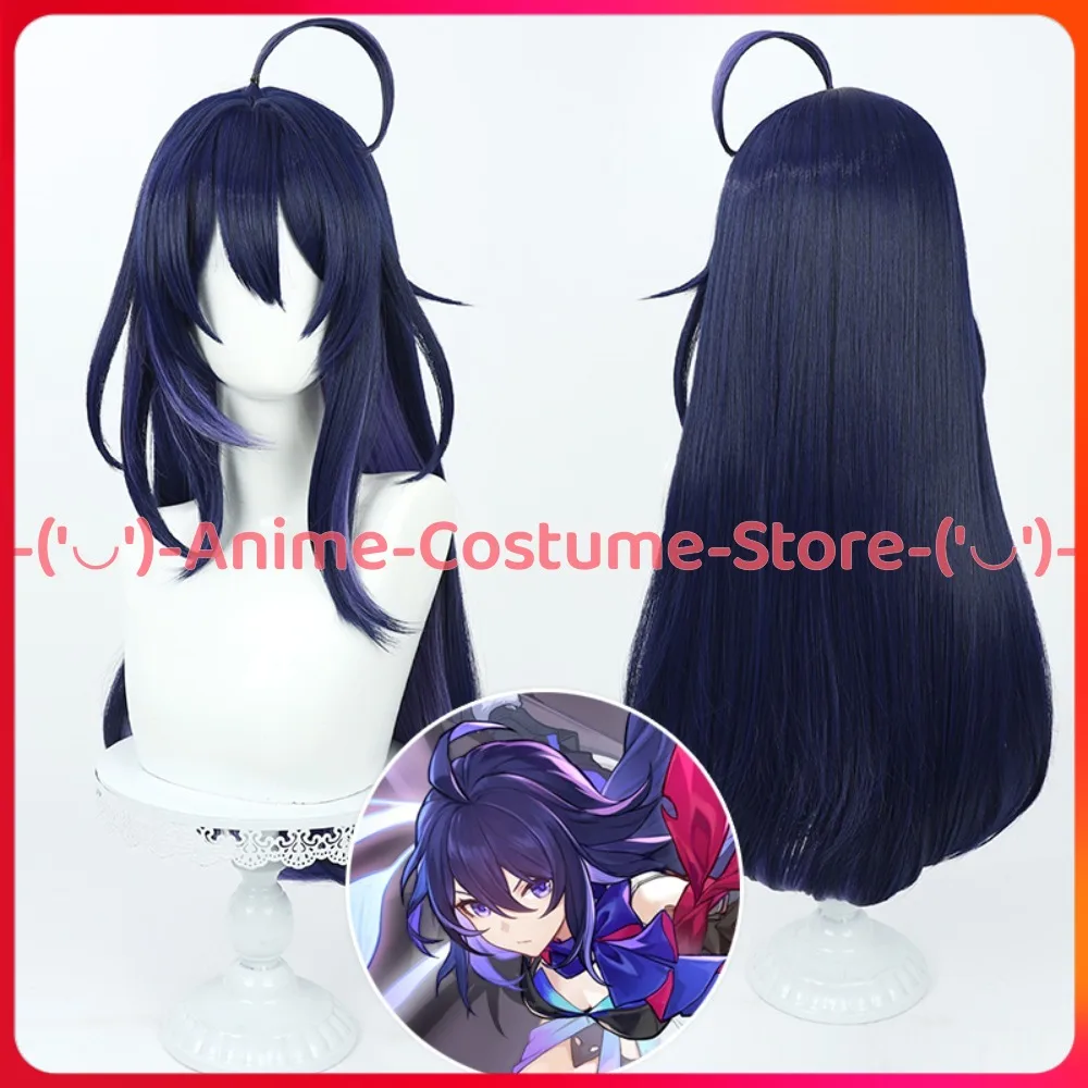 

Honkai Star Rail Seele темно-синий парик для косплея аниме игровой персонаж Хэллоуин карнавальный костюм для вечеринки парики термостойкие синтетические волосы