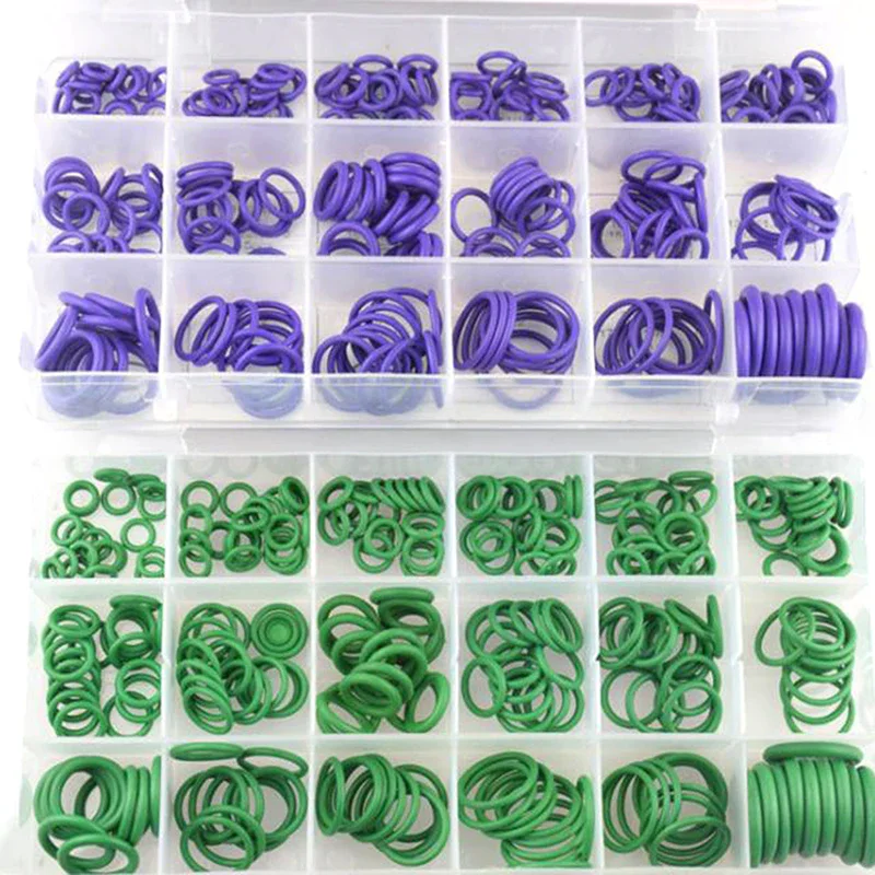 225Pcs Seal O-ring R134a Car Air Conditioning Rubber Washer Assortment Box Set