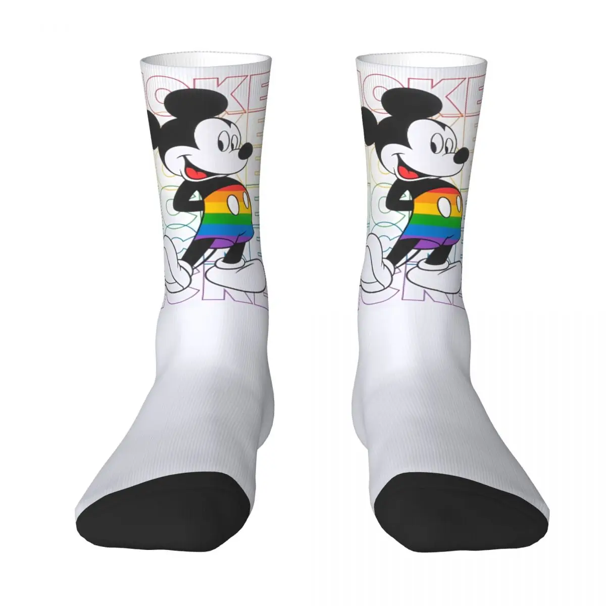 Mickey Mouse Mickey Stockings Unisex Men Socks Quality Modern Socks Winter Running Sports Anti-Slip Graphic Birthday Present