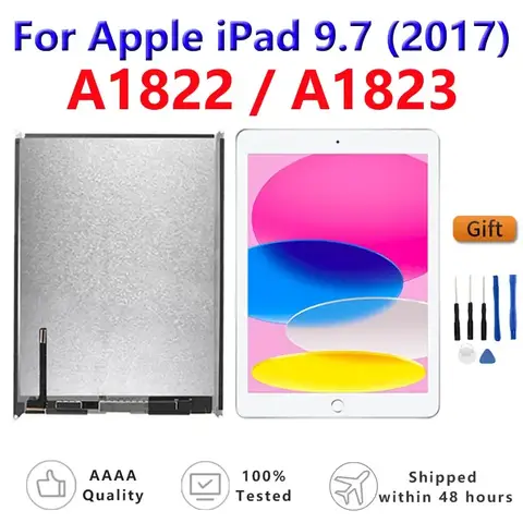 LCD Touch Screen Per Apple iPad 5 5th Gen A1822 A1823 iPad 9.7 2017 Assemblea Digitizer Pannello Display In Vetro Frontale di Ricambio