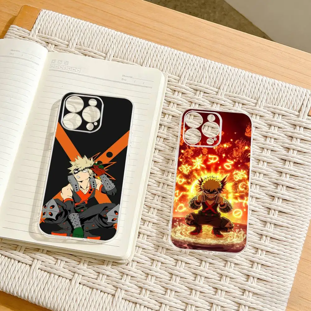 

bakugo A-Anime K-Katsuki Phone Case For iPhone17,16,15,14,13,12,11 Plus,Pro Max Soft Transparent Cover