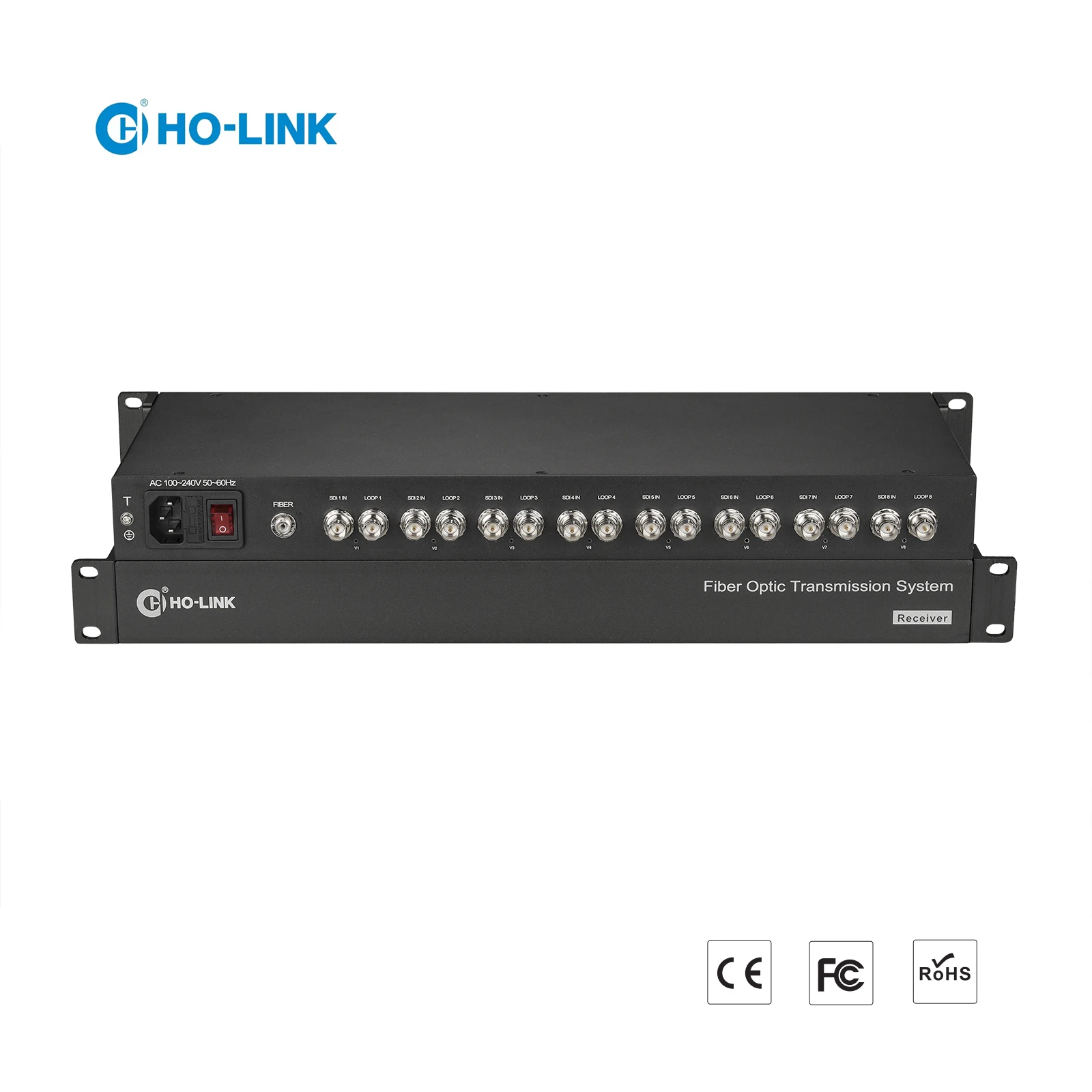 

8 CH SDI Over Fiber Multiplexer 20KM 3g/HD-SDI To Fiber SDI Fiber Optic Video Converter