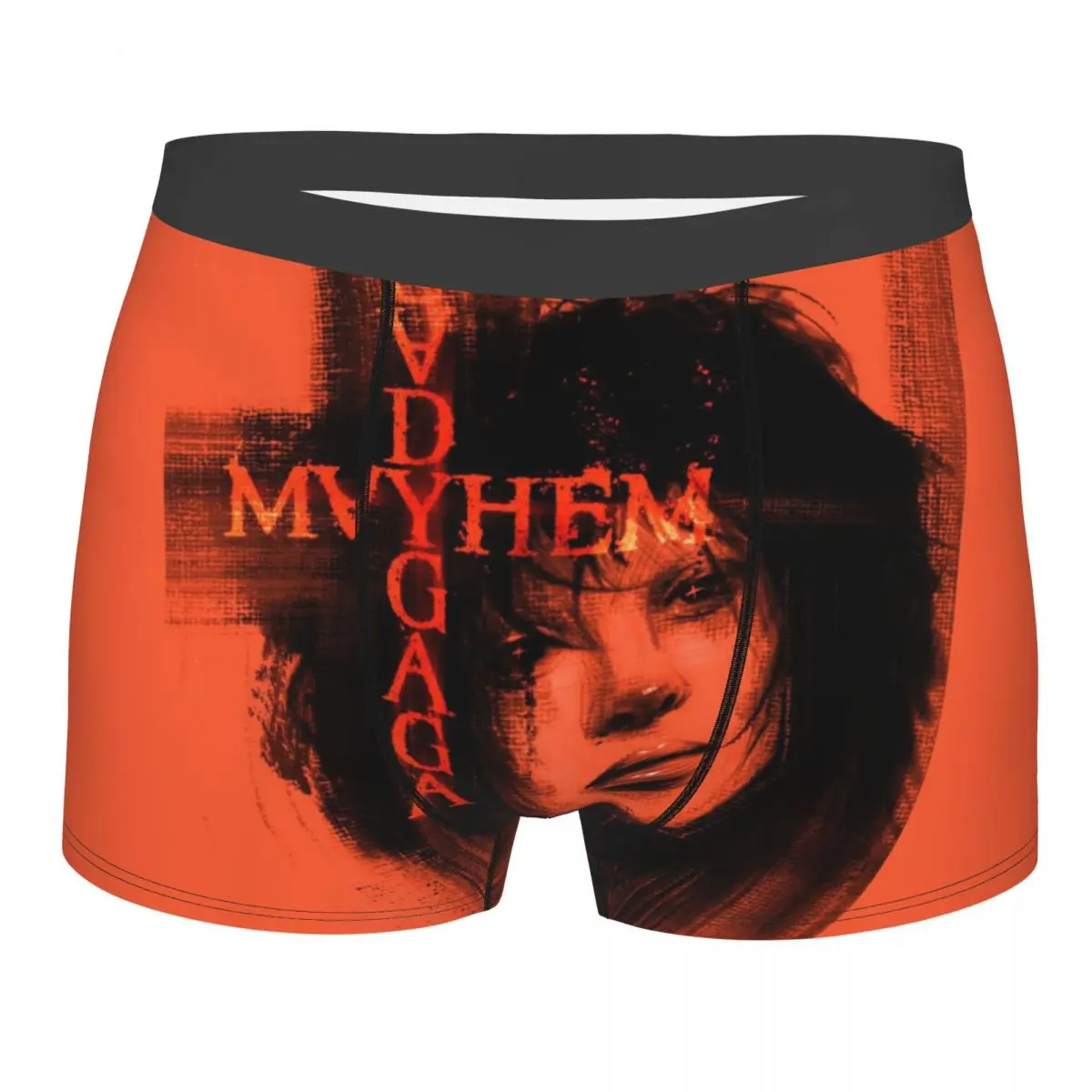 Male Fashion Lady Gaga Mayhem Music Singer Underwear Boxer Briefs Men Soft Shorts Underpants