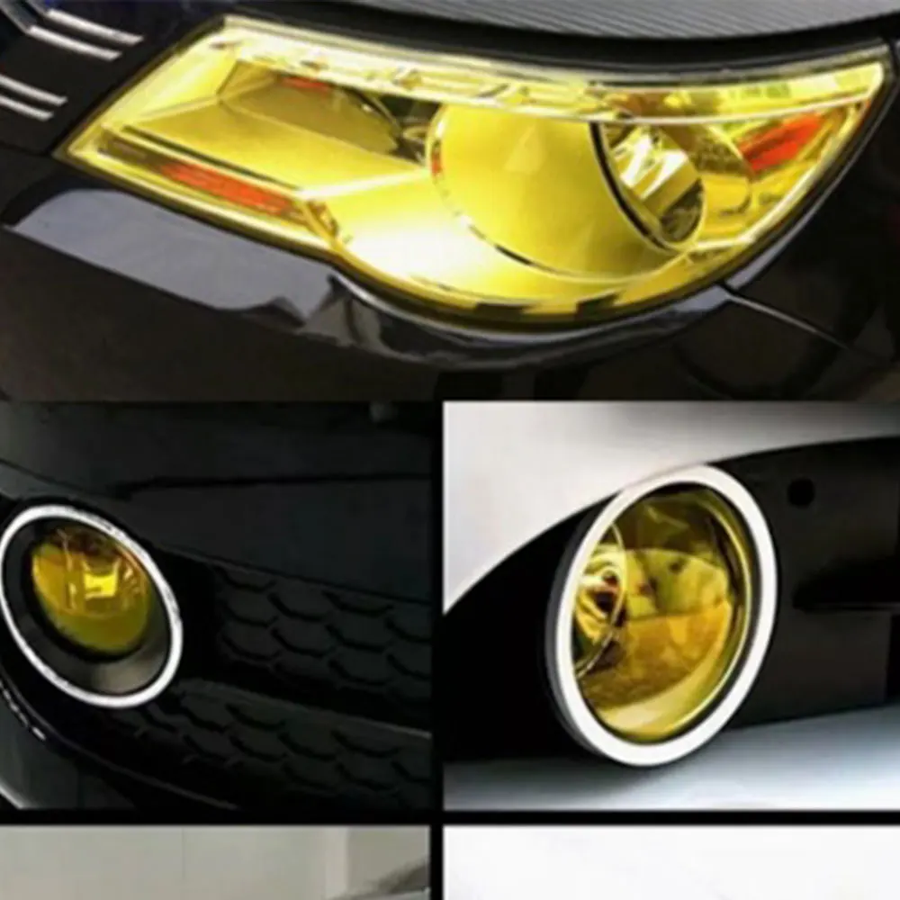 

Wholesale Car Headlight Protection Film tph Wrap Yellow PPF Car Lamp LED Tail light smoke black Protectiver Stickers tint 10m