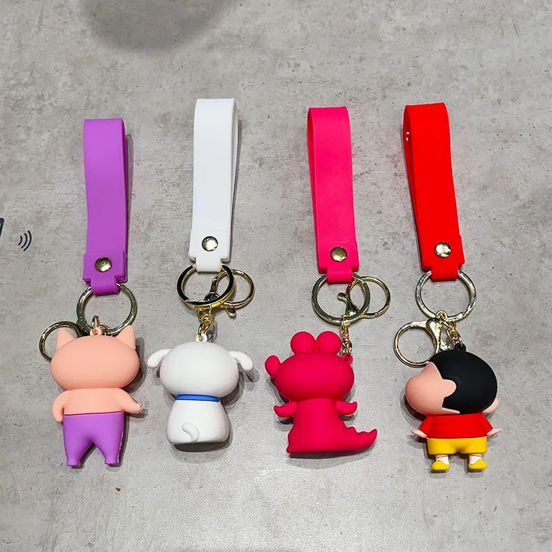 Crayon Shin-chan Nohara Shinnosuke Shiro Waniyama San Kreativer Cartoon-Schlüsselanhänger, Anime-Zubehör, Rucksackanhänger – Detail 12