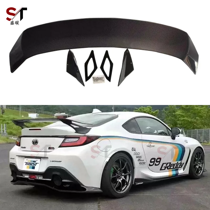 

Подходит для Toyota GR86 Subaru BRZ, хвостовой кронштейн из углеродного волокна, спойлер с фиксированным ветровым крылом, модифицированные автозапчасти