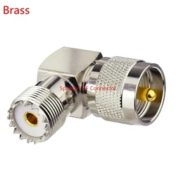 PL259 To SO239 UHF Male Plug To UHF Female Jack 90 Degree Right Angle Connector SL16 UHF Male Female RF Adapter Fast Delivery