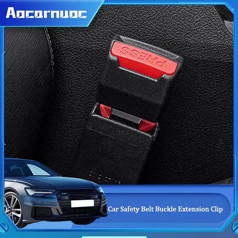 

For Audi A6 S6 RS6 C6 Sedan 2005-2011 Car Safety Seat Belt Clip Extender Seatbelt Lock Buckle Plug Extension Safe Buckle