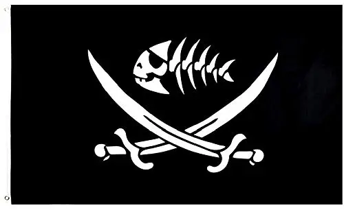 Cat Pirate Flag Funny Animal Skull Blindfold Triangular Hat Kitten Captain Flag Big Flag for Outdoor Indoor Home Garden Decor