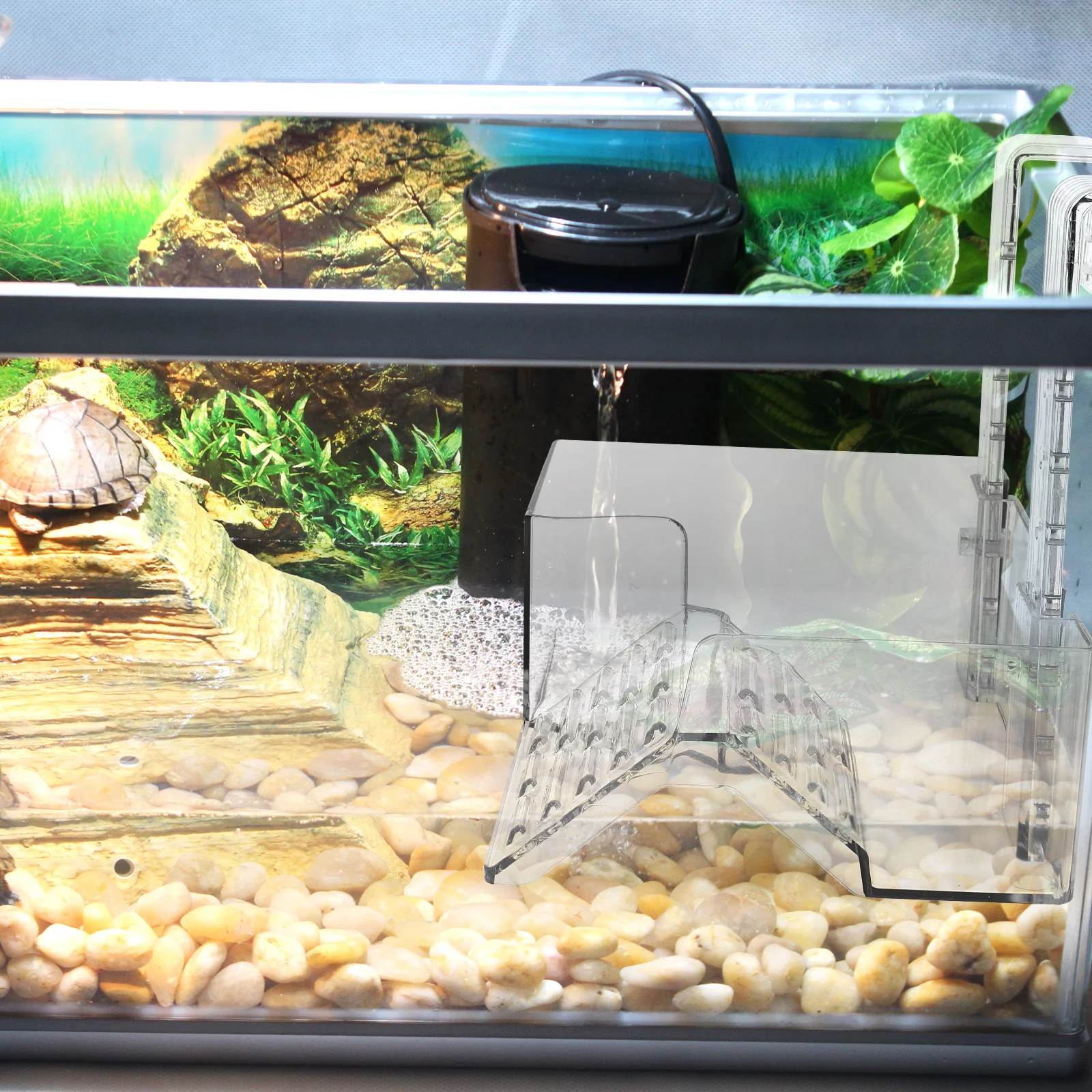 

Acrylic Basking Platform for Turtles Durable Hardness Easy Cleaning Installation Reptile Aquarium Decorations Fish Tank Decor