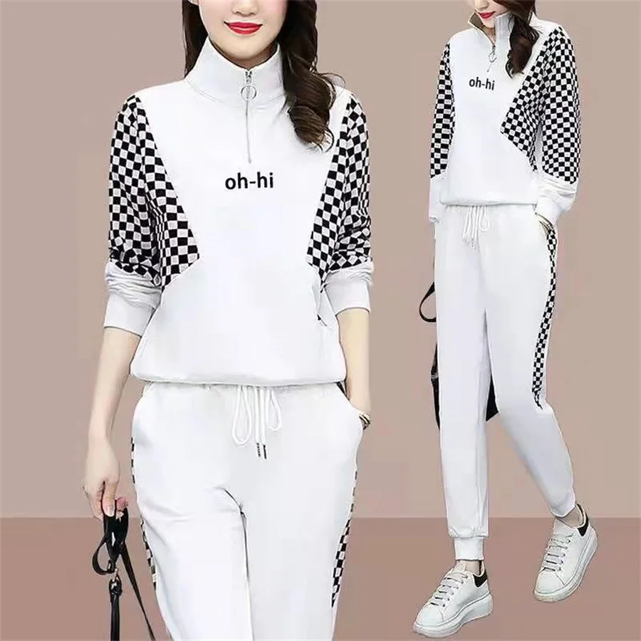 Women Cloting Sets Sweatshirt+Pants 2Pcs Sports Suit 2023 Spring Autumn Fashion Streetwear Zipper Outfit Female Casual Tracksuit