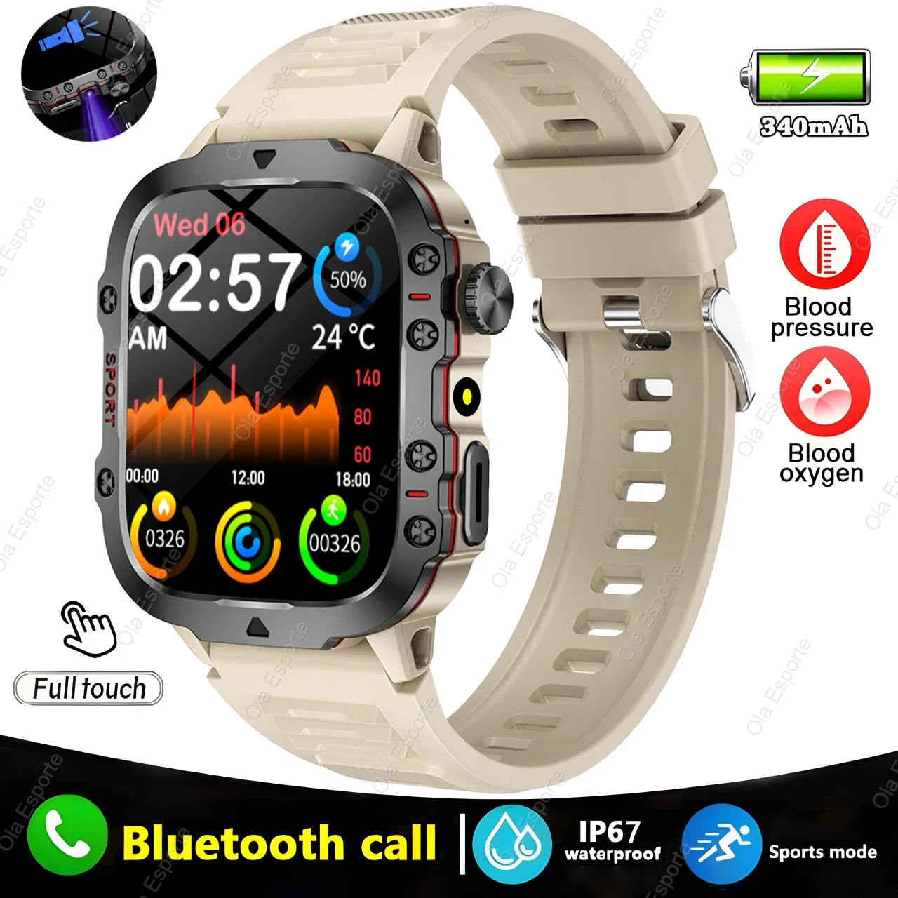 Smartwatch militare con gps e chiamate bluetooth per sport_voghion.com