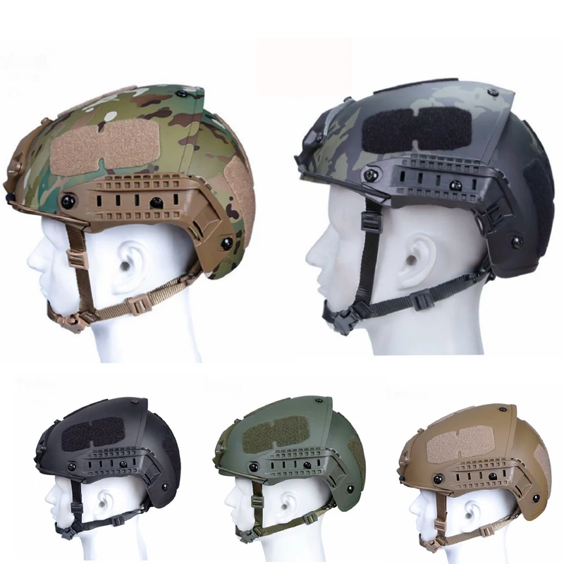 Tactical 2 In 1 AF Helmet Half Covered Wargame CS Airsoft Military Protective Helmet Hunting Accessories