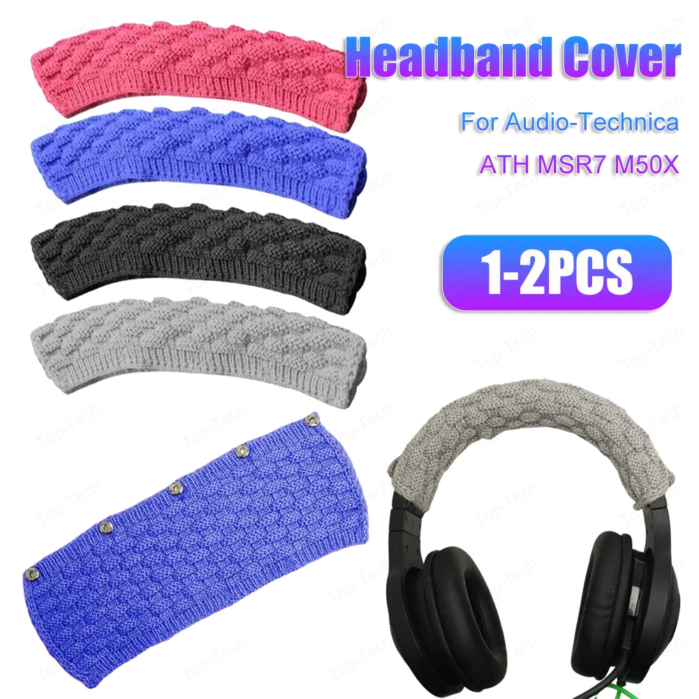 ل الصوت تكنيكا ATH MSR7 M50x نسيج متماسكة استبدال سماعة عقال غطاء المضادة للانزلاق عقال وسادة عقال غطاء