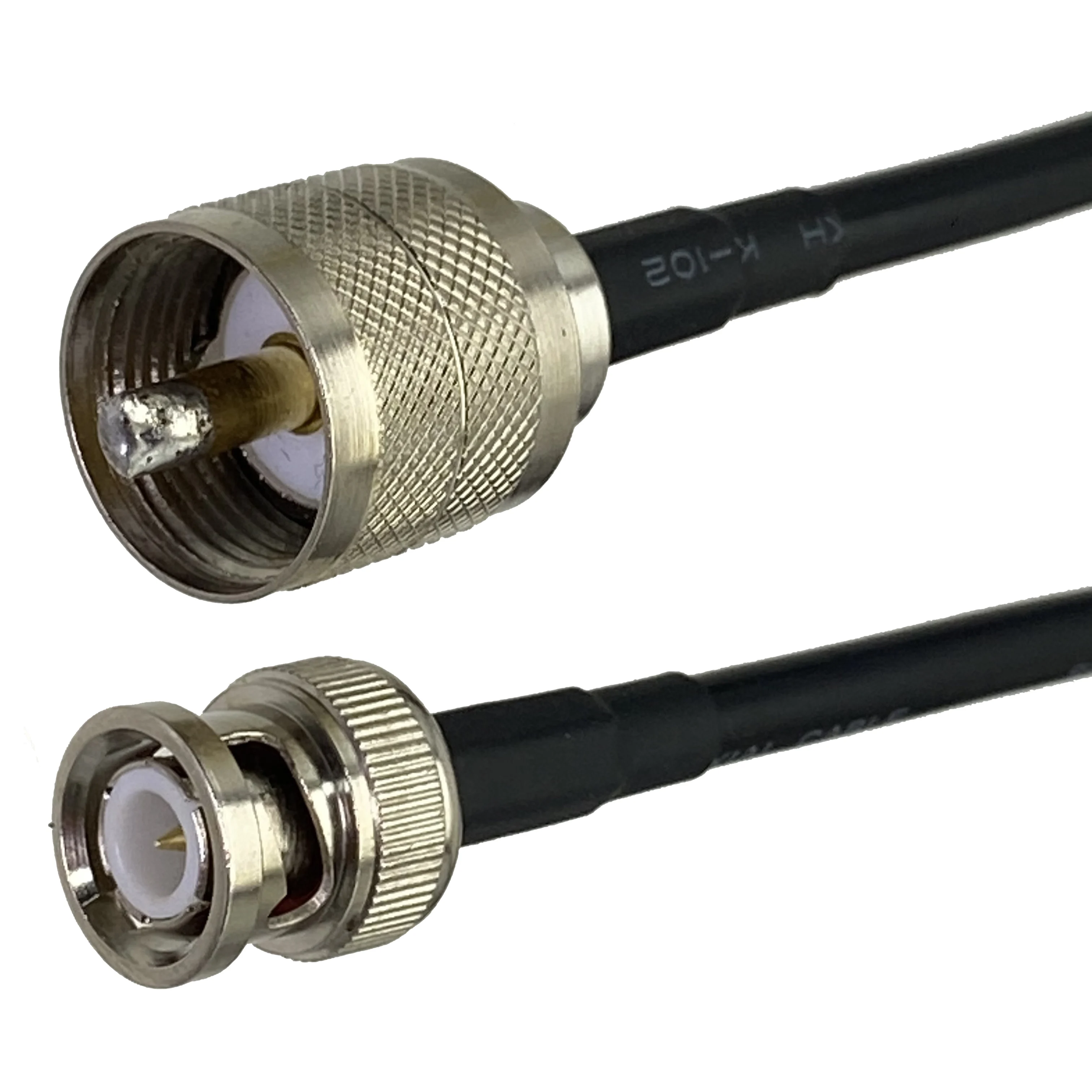 UHF PL259 Male to BNC Male Cable RG58 Coax for CB Radio, Ham & Amateur Radio, SWR Meter