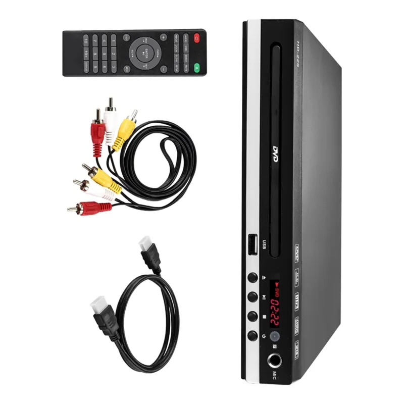 

CJSD-DVD-229 VCD CD Disc Player Machine Multimedia Home DVD Box With Remote USB HD 1080P Media Player EU Plug