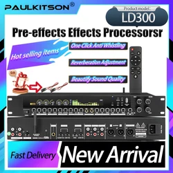 Paulkitsons NEW LD300 Effects Processors With Reverb Bluetooth 5.2 Anti-Howling Function Suitable For Home KTV Stage Performance