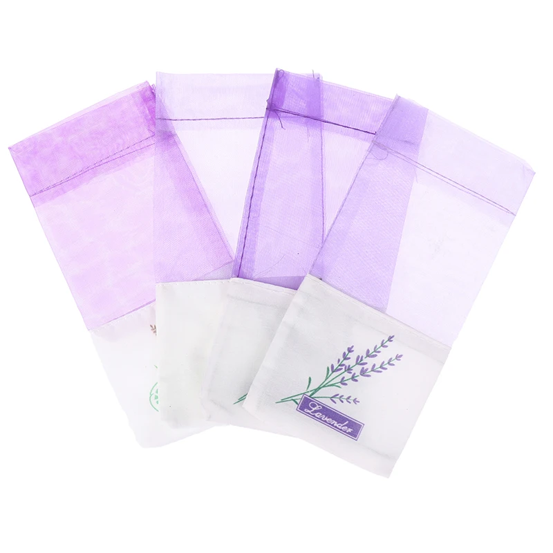 Portátil Lavender Sachet sacos para sementes, flores bonitas impressão, fragrância, flores secas, 10pcs