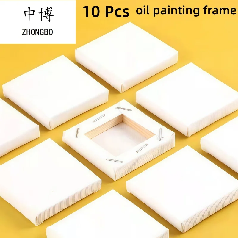 10 قطعة إطارات اللوحة الزيتية الصغيرة إطارات فنية زخرفية خشبية للمنزل جدار مكتب الديكور قماش صغير عرض الحلي
