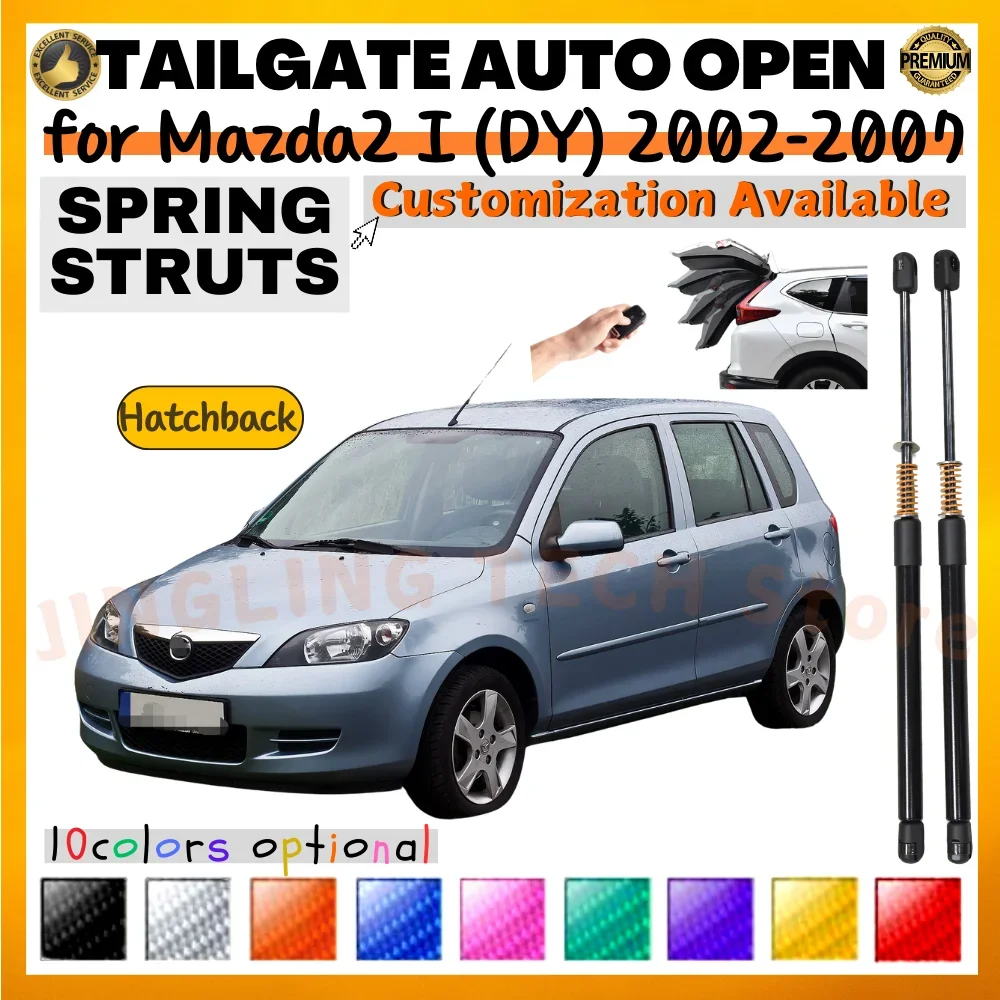 

Qty(2) Trunk Struts with Spring for Mazda2 I (DY) Hatchback 2002-2007 Rear Tailgate Boot Lift Supports Shock Absorbers Dampers