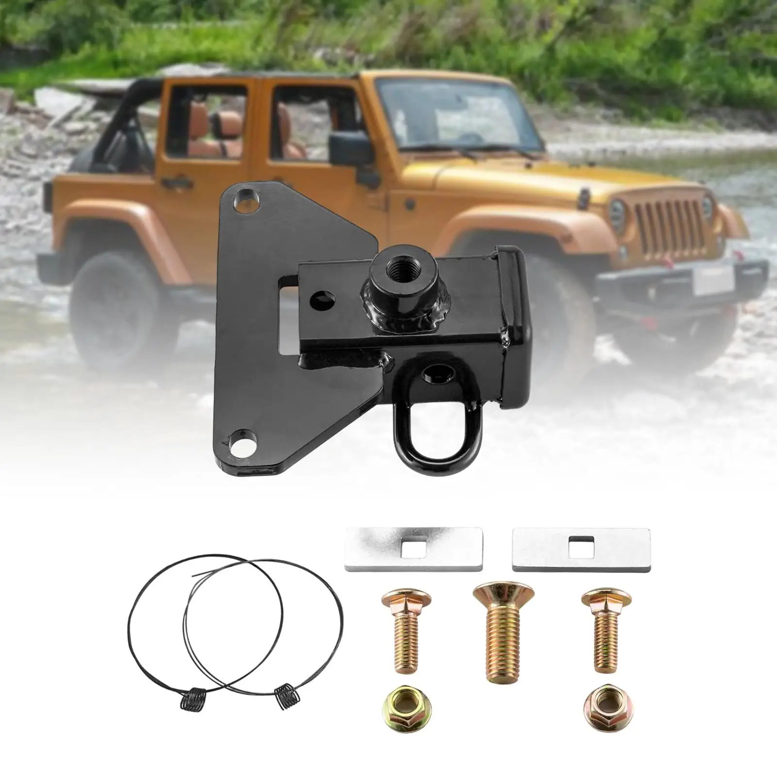 

Trailer Hitch Lock with Bolts Heavy Duty Class 3 Receiver Black Metal for Jeep Gladiator 2020-2024