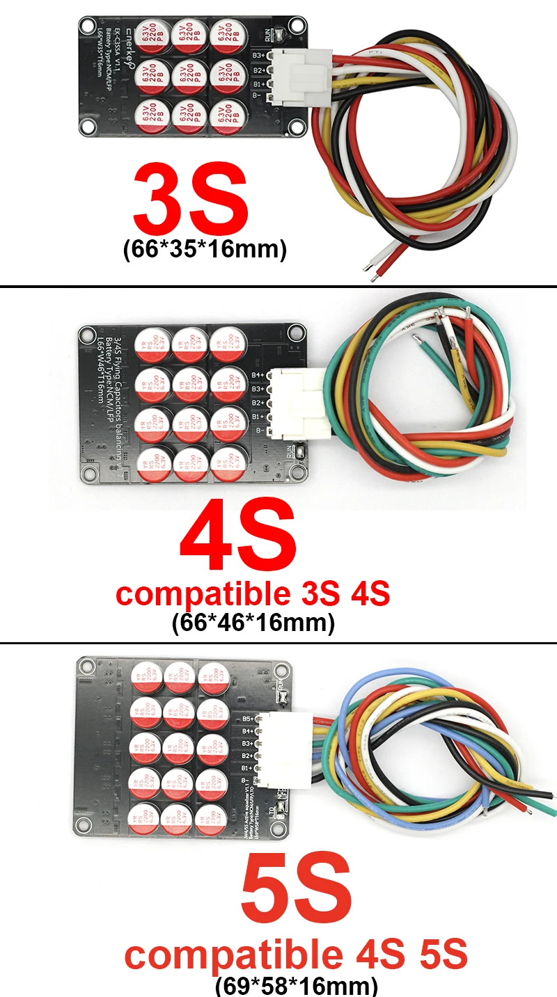 1A 3A 5A 6A التوازن ليثيوم أيون Lifepo4 بطارية ليثيوم LTO نشط المعادل موازن المجلس مكثف 3S 4s 5s 7S 8S 10S 16S 20S BMS