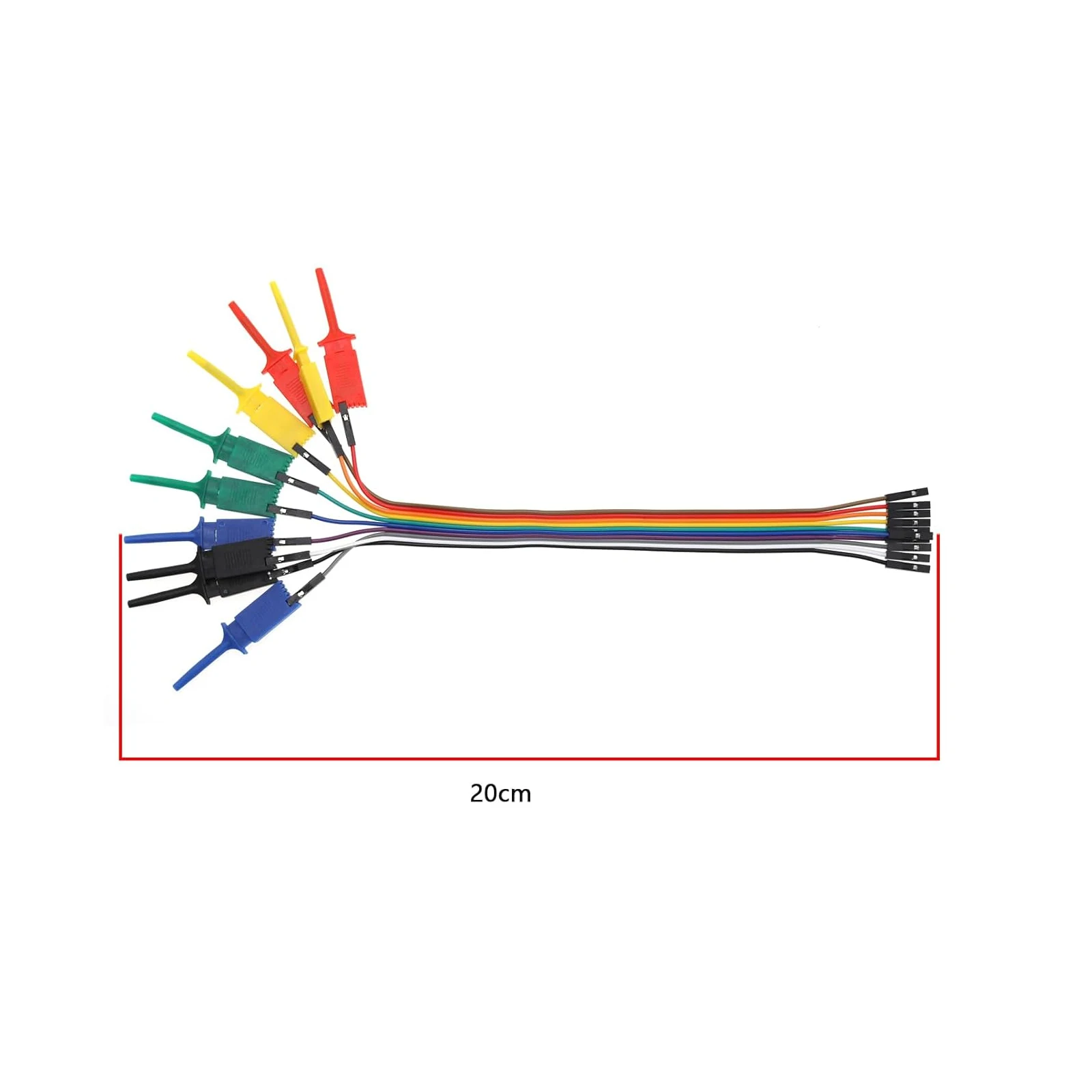 10pcs Logic Analyzer Test Hook Clip Grabber Jumper Wires & Interface Pins SOIC IC Test Hook Clip Jumper for Precision Circuit