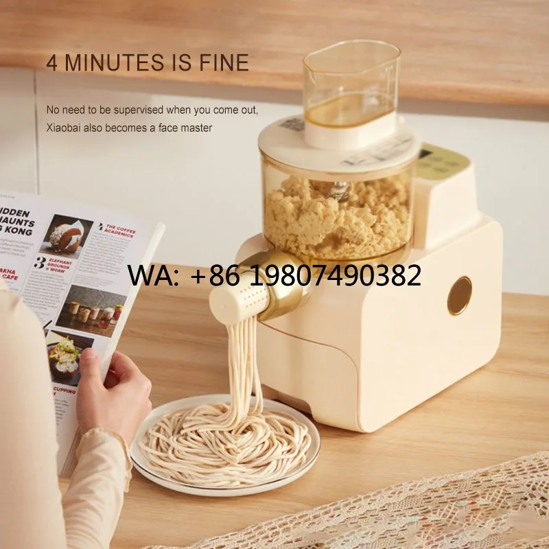 Compact 2.2L Electric Pasta Maker, Automatic Noodle Making Machine, Household Kitchen Tool for Fresh Grain Food Preparation