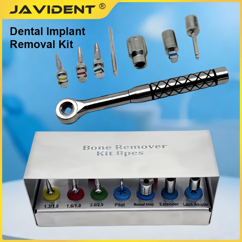 1Set Oral Bone Compression Tool Kit, Screwdriver and Wrench Torque Set, Dental Implant Drill Bits and Instruments