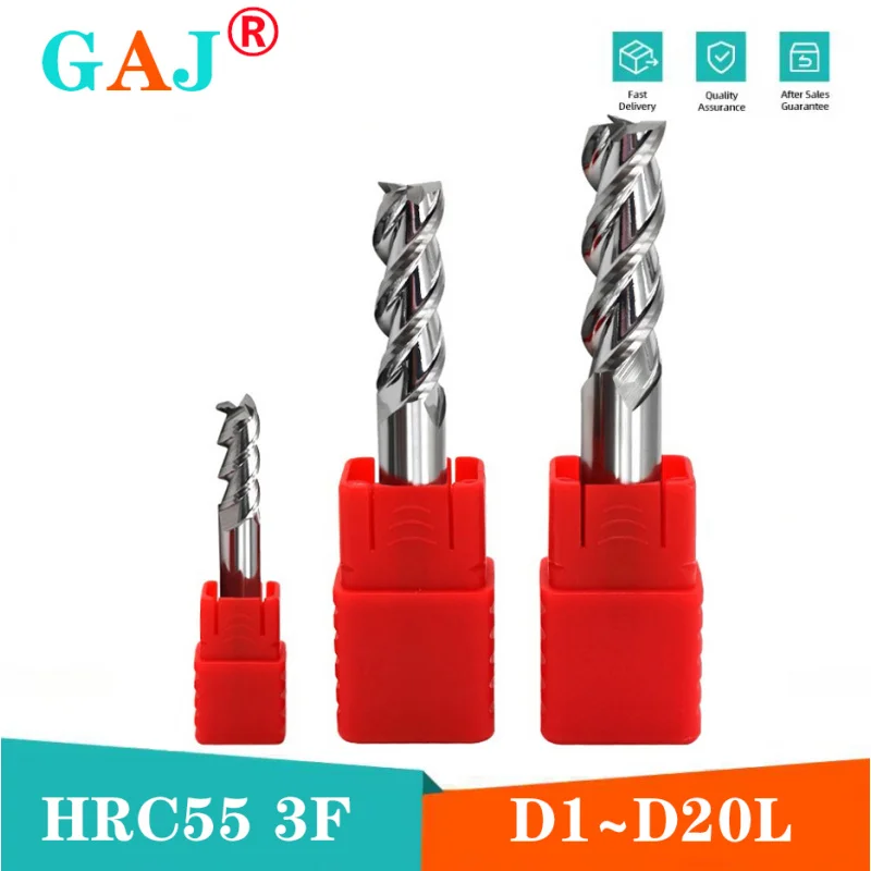 

Aluminium Copper Machining Carbide Flat End Mills HRC55 3 Flutes Lathe Tools Tungsten Steel Milling Cutter 4 5 6 8 10mm Tools